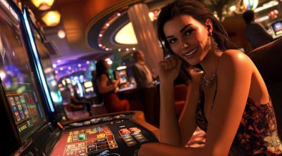 femme au casino